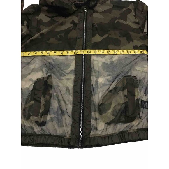 Shinestar Women’s Camo Print Mesh Army Hooded Jacket Size M - Picture 5 of 9